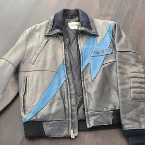 Vintage leather hein gericke polaris snowmobile jacket leather